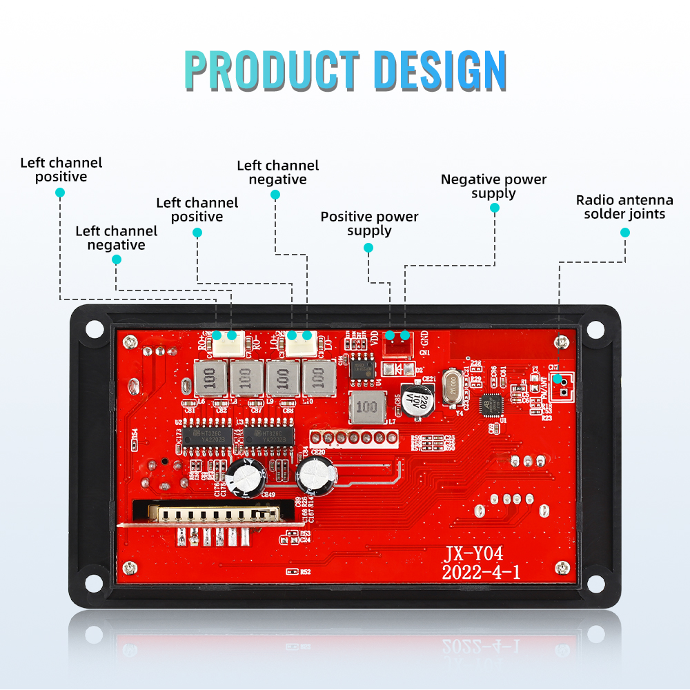 Усилитель мощности звука с Bluetooth 2X50W JX-Y04